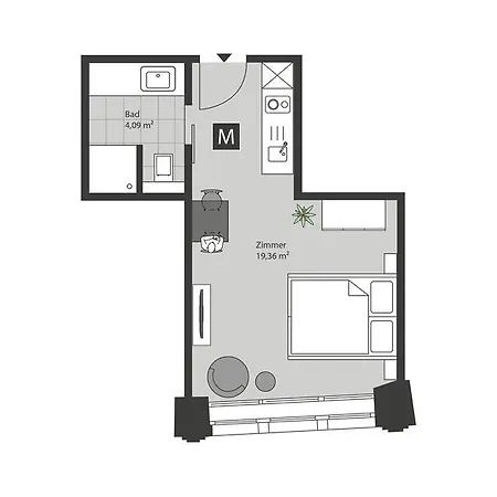 Apart-hotel Ueberfluss Serviced-apartments 2*